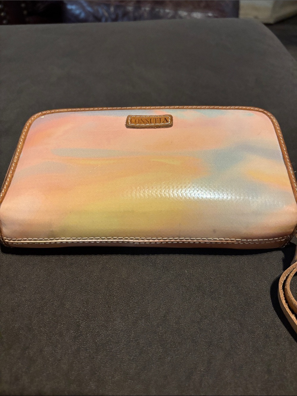 Consuela Pastel Ombre Wristlet Wallet - Peach Pink Yellow